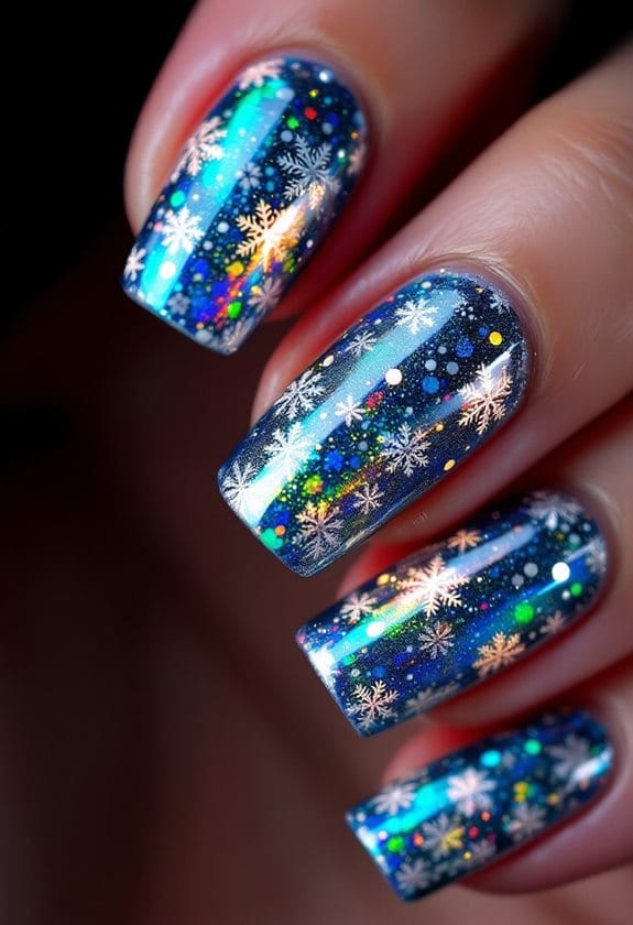 3d holographic snowflake designs