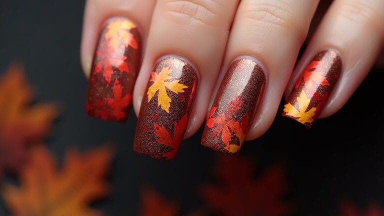 autumn inspired nail art