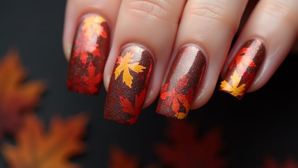 autumn inspired nail art