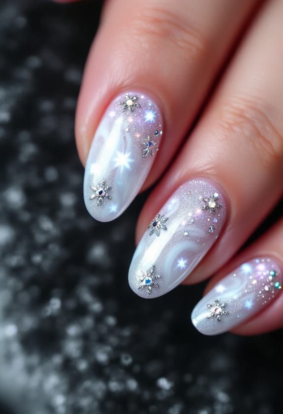 charming winter themed nail designs