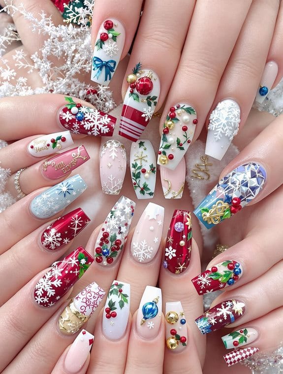 choosing 3d christmas nail art