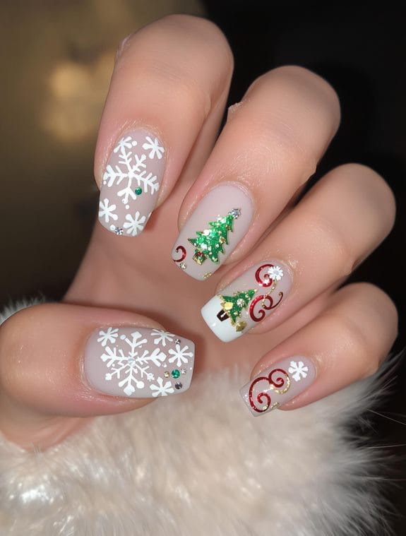 choosing christmas nail designs