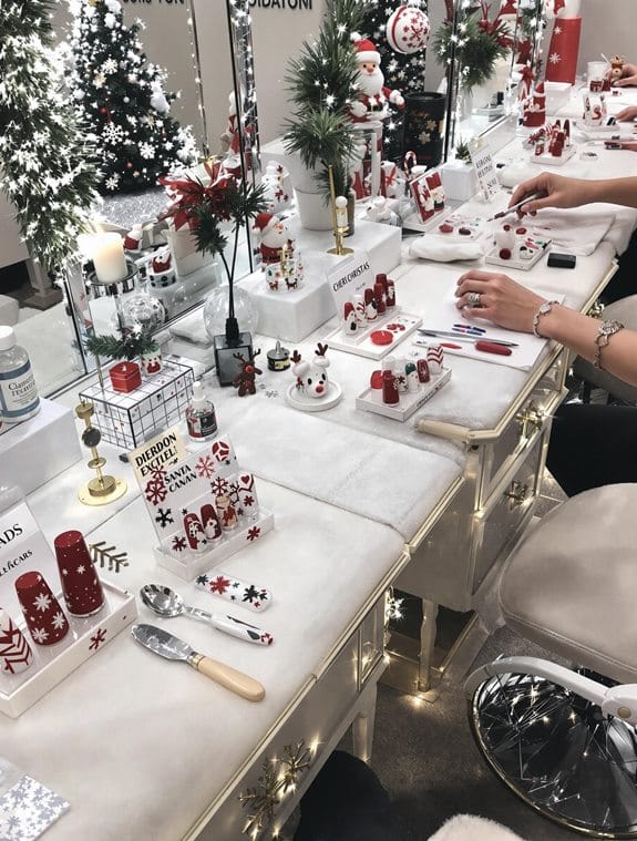 choosing christmas santa nail art