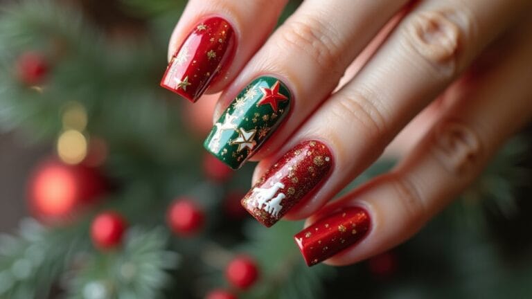 christian christmas nail art