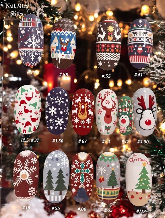 christmas jumper nail art