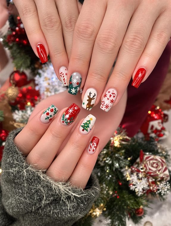 christmas nail art tips