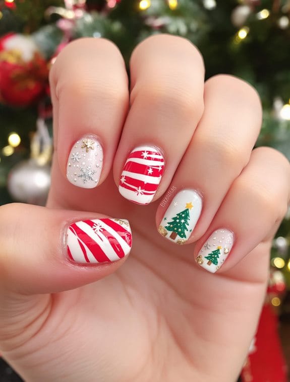 christmas nail art tips