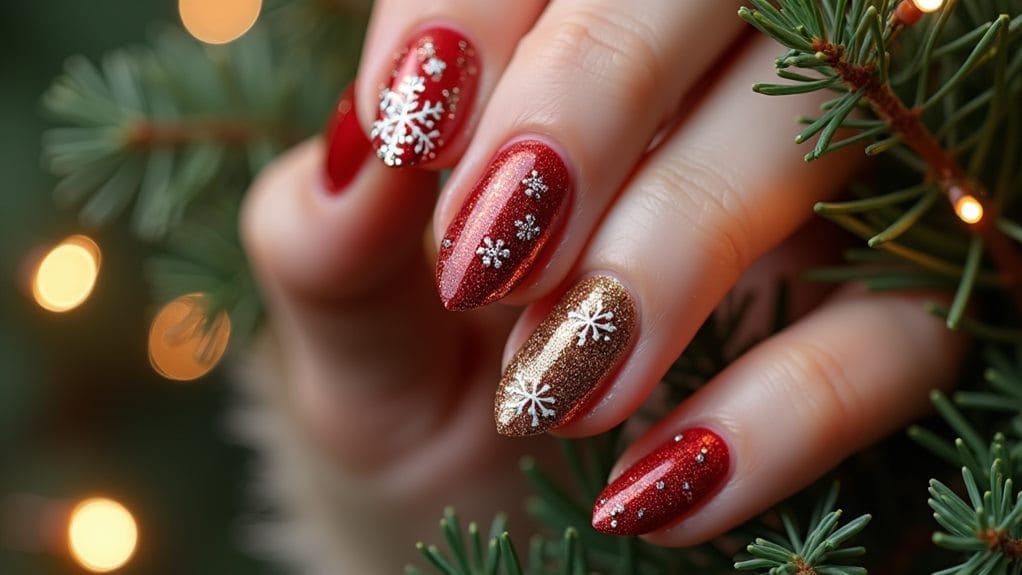 classy christmas nail art