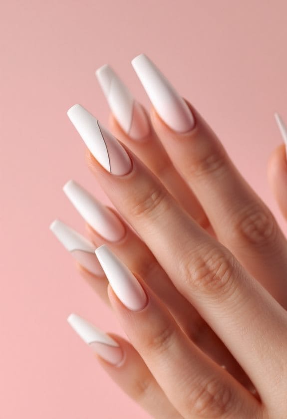 contemporary french nail designs