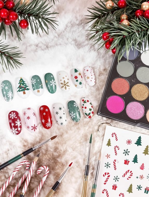 creative christmas nail ideas