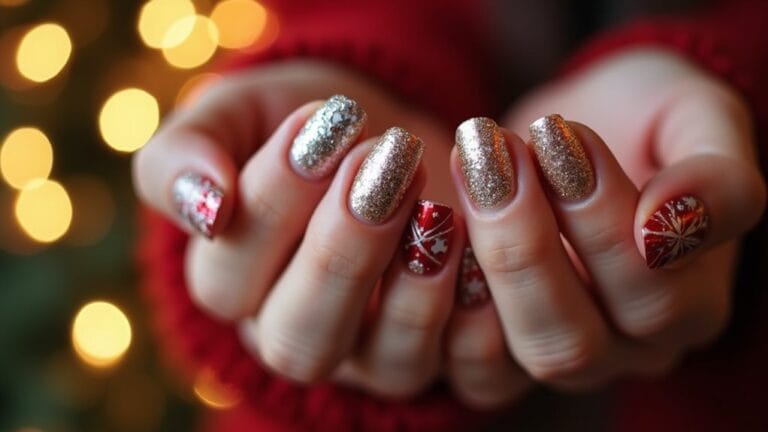 dazzling christmas nail art