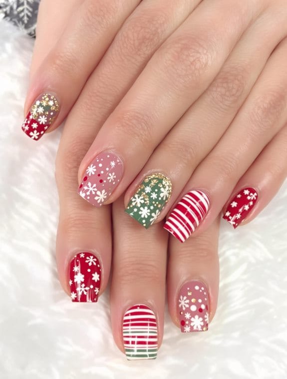 diy christmas nail art