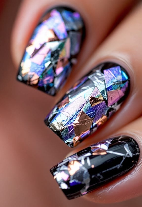 diy nail foil application