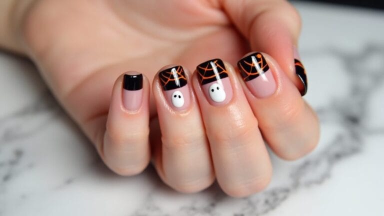 easy diy halloween nail art