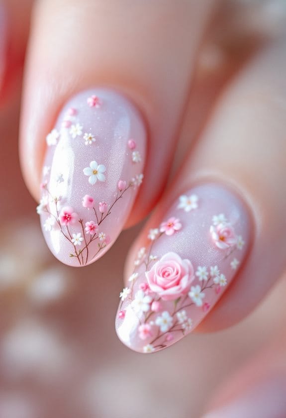 elegant floral heart designs