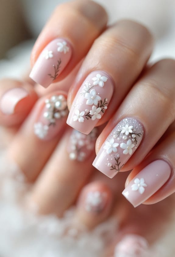 elegant floral nail designs