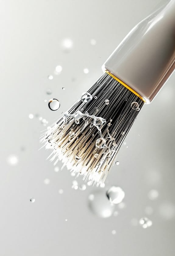 examine the brush carefully