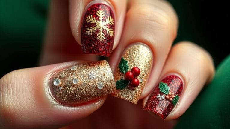 festive christmas nail art