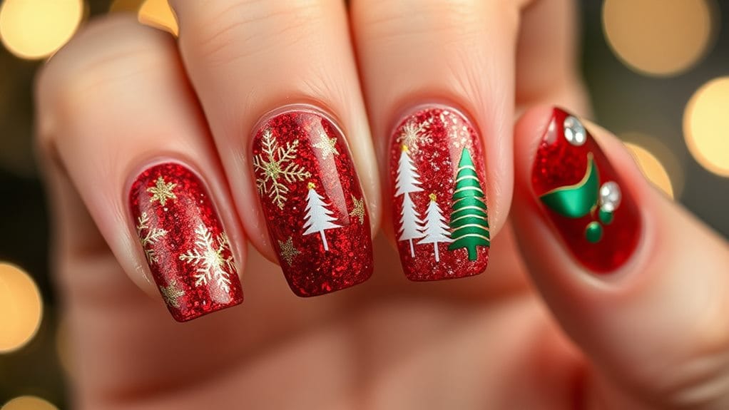 festive christmas nail art