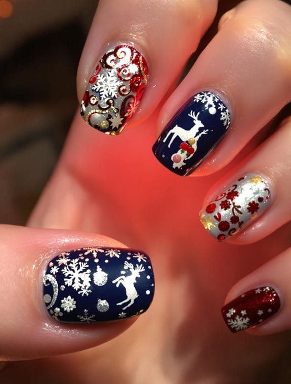 festive christmas nail art