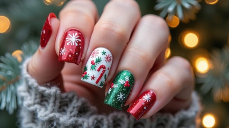 festive christmas nail designs