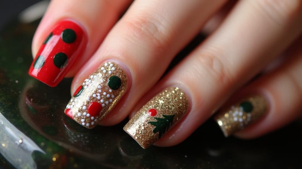 festive short nail designs