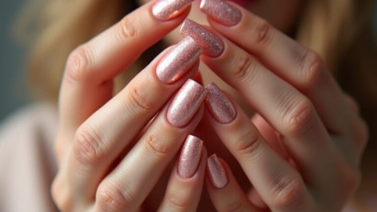 glamorous rose gold glitter