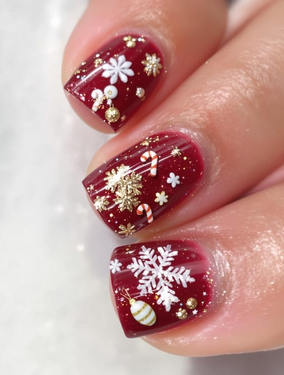 instagram worthy christmas nail art