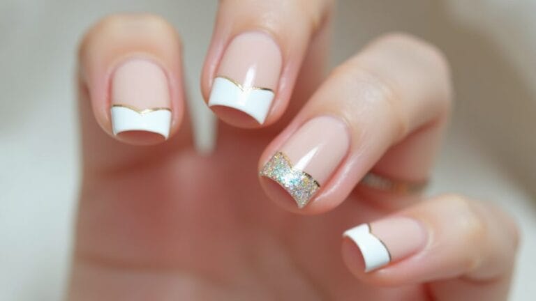 modernized classic french nails