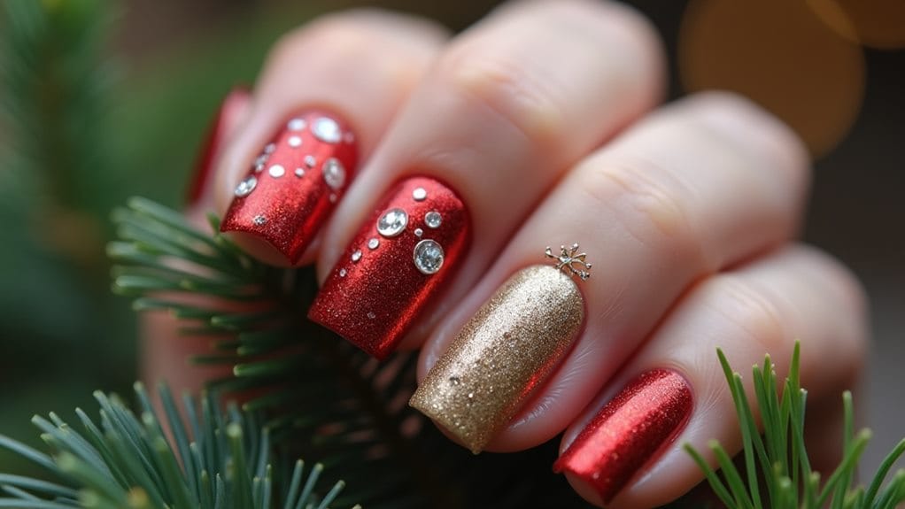 selecting festive nail art