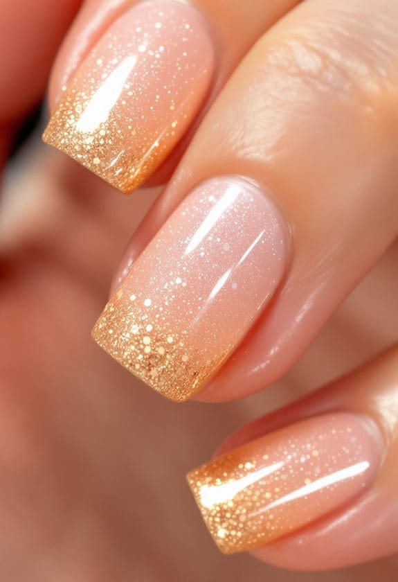 sparkling french manicure style