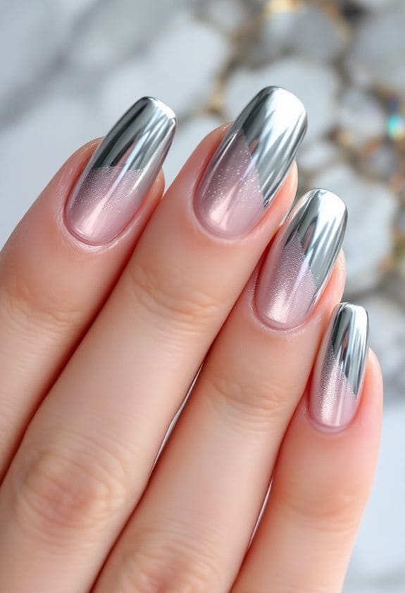 stylish chrome nail art