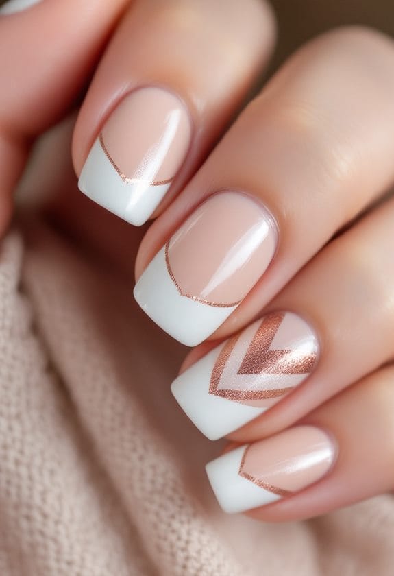 stylish geometric nail designs