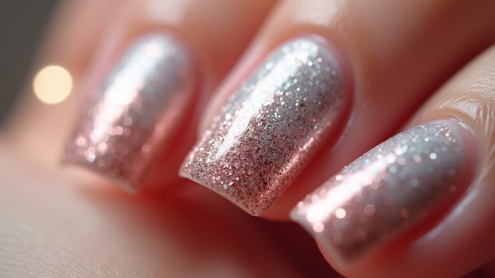 upscale glitter gradient nails