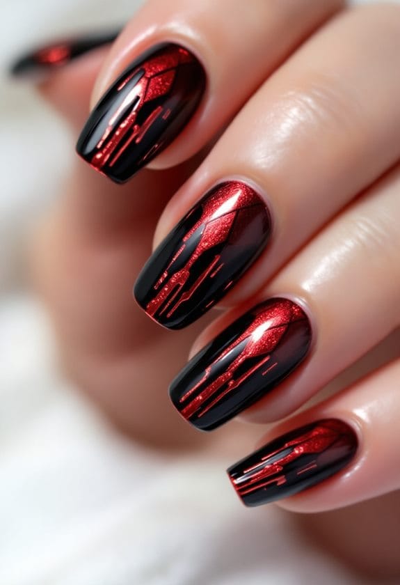vibrant metallic crimson finish